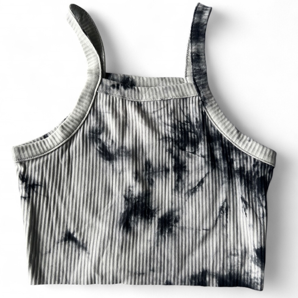 Cute Boho Summer Girlie Tie-Dye Ribbed Women's Crop Top Small
